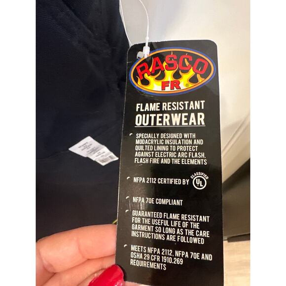 BLHB2427 RASCO Flame Resistant Insulated Black Duck Bib Overalls 36x30 - Picture 4 of 8